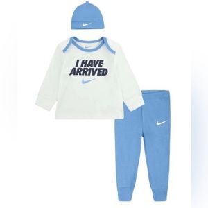 Nike | University Blue & White Ribbed Footie Pants Set - Infant 6 months